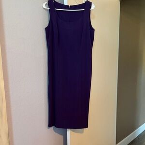 Newport News Sleeveless Midi Sheath Dress in Deep Purple